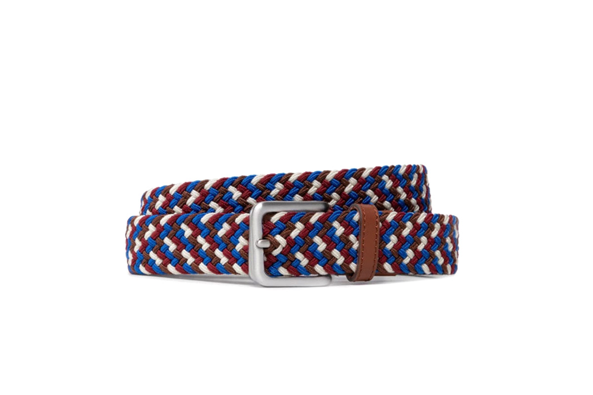 Jack And Jones Jacspring Woven Belt Noos (12118114 RED DAHLIA-NAVY BLAZE) Καφέ
